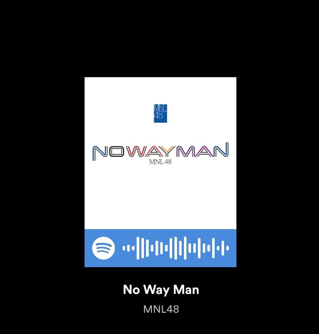 MNLOVES keep on Streaming "NO WAY MAN" single in all digital music platforms.

Spotify listeners napakalaking bagay din nito sa discography ng mnl48. 

🔗open.spotify.com/album/5fEeDvdk…

Music Video: 
youtu.be/9aGObmN7t68

#MNL48
<a href="/mnl48official/">MNL48</a>
#MNL48NoWayMan #MNL48_NoWayManMV