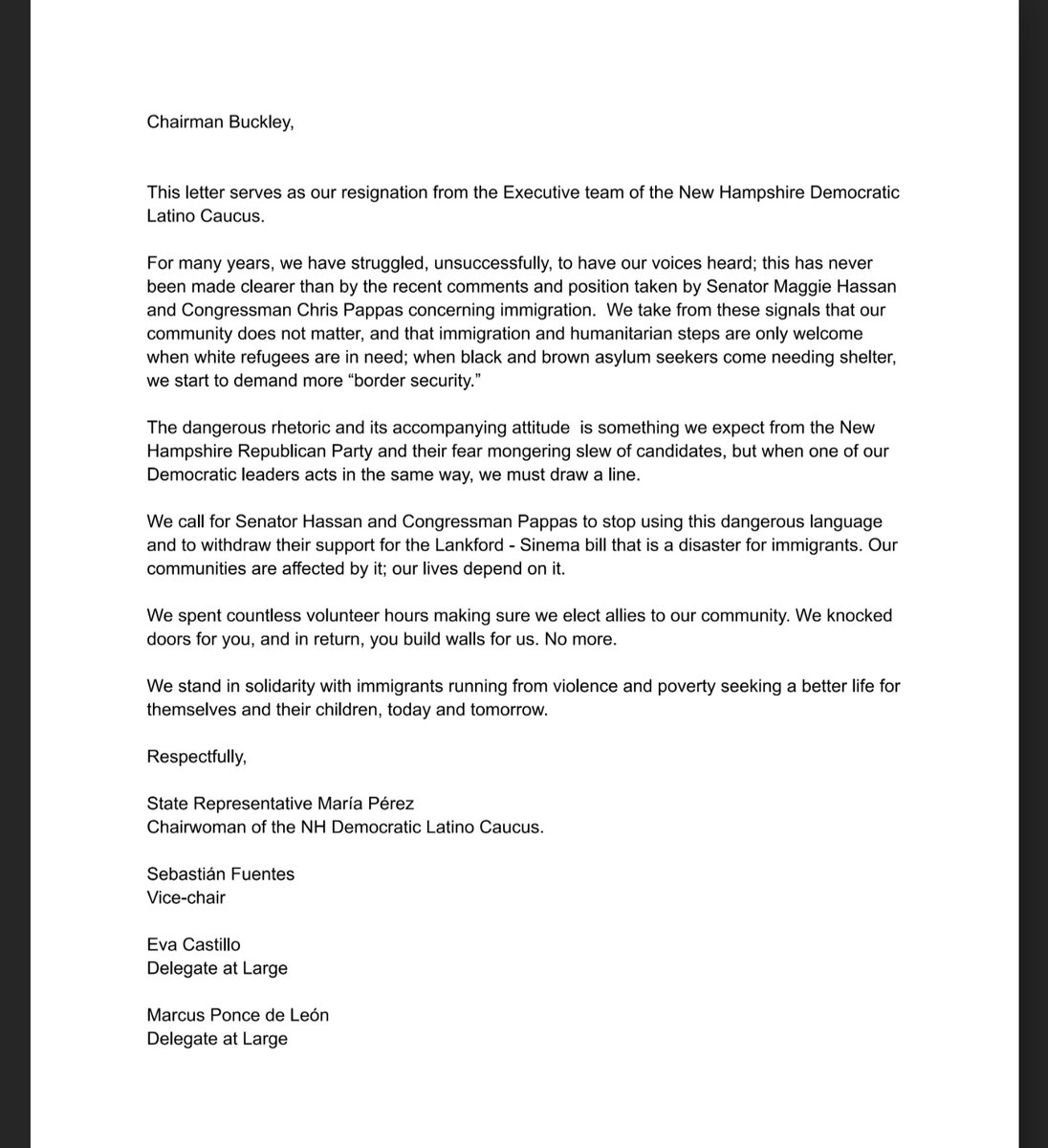 NHDemLatinos's tweet image. Members of the NH Latino Caucus stand in solidarity with our brothers and sisters at the southern border and we oppose the stance of our federal delegation. @SenatorHassan @ChrisPappasNH the Lanfork-Sinema bill is dangerous for our community #NHPolitics @NHDems