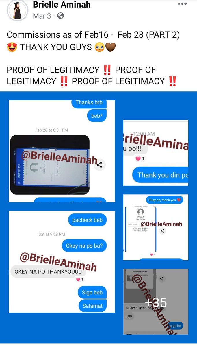 feedback from my past clients! 😚

hindi ko nalang ipost lahat 🥹 andami huhuu, screenshot ko nalang then kung nag dodoubt ka pa rin. Here yung link nung fb acc ko, check mo nalang lahat 🤗🤎

facebook.com/profile.php?id…