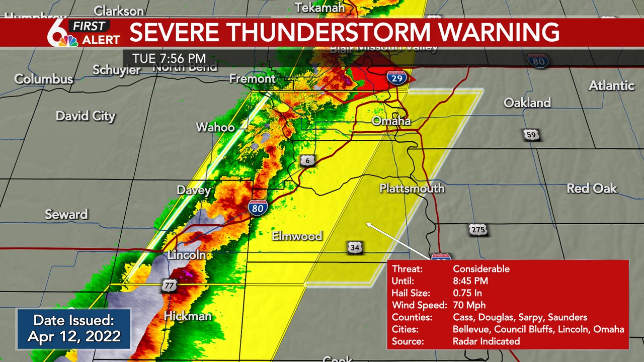Rusty Lord WOWT on Twitter "A Severe Thunderstorm Warning is currently