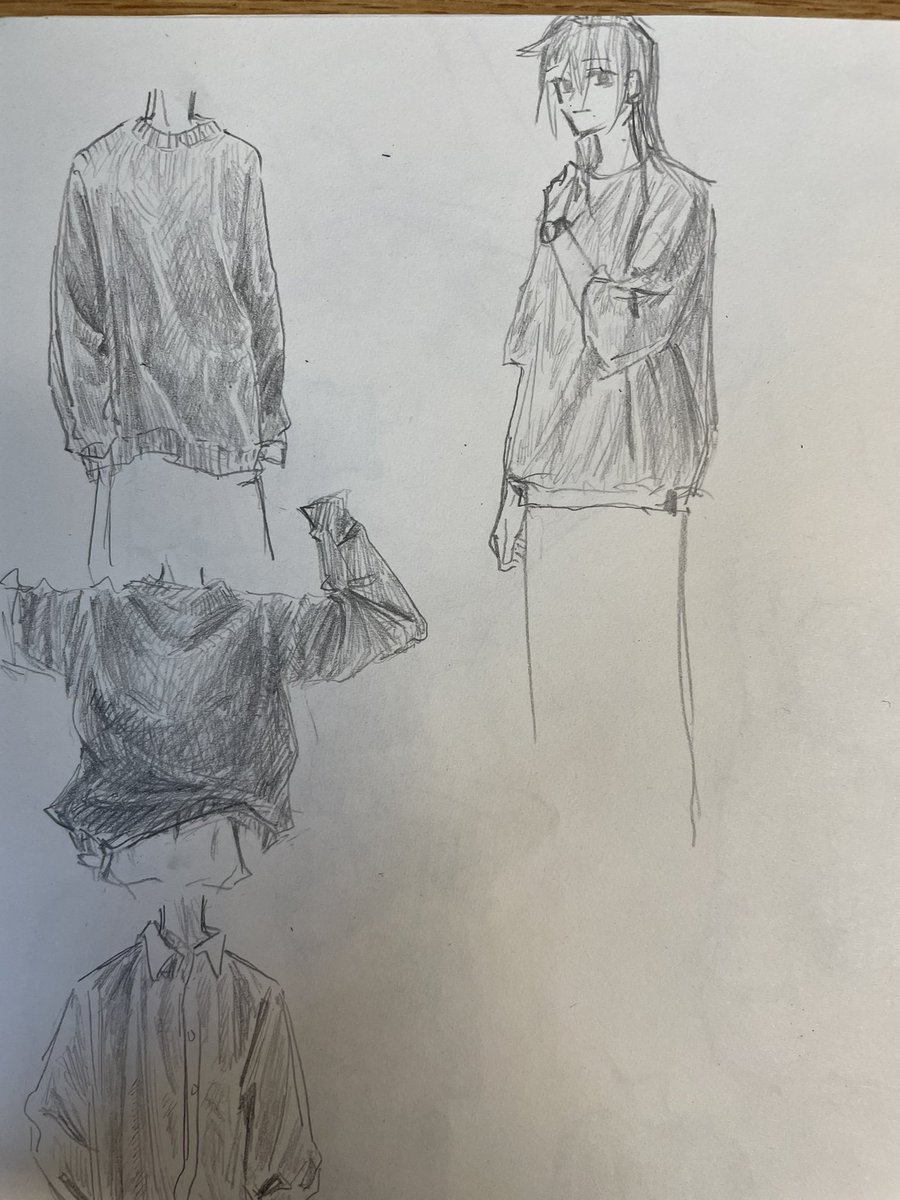 用oc练习衣服褶皱。参考的ig上的模特 