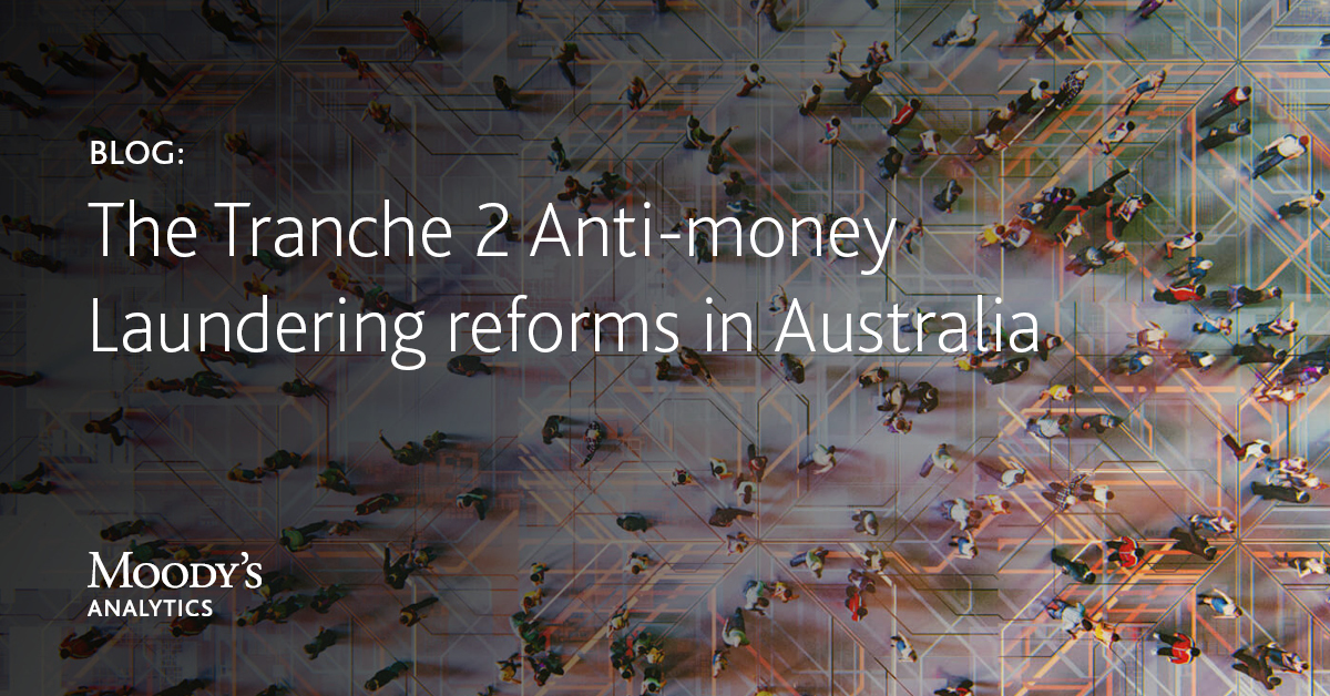 Moodys's tweet photo. Stricter money laundering regulation expected to be approved this September in Australia would extend to many organizations, including those in the real estate sector. Learn how you can mitigate risk: https://t.co/pr9lLXW3bk 

#aml #financialcrime #austrac #realestate https://t.co/ovXaqnjIYY
