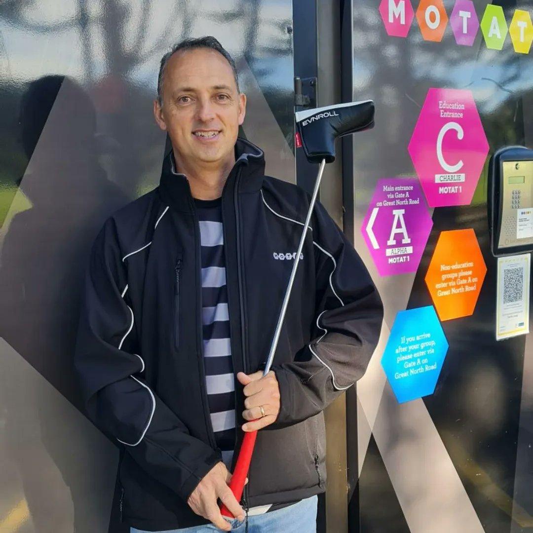 A huge congratulations to Neil Clarke, ICT Manager at MOTAT, who won our annual Great Putting Competition at the #NZCIO Summit last month! 🎉🏌️  Make sure you get some rounds in with your new putter before the weather turns Neil!