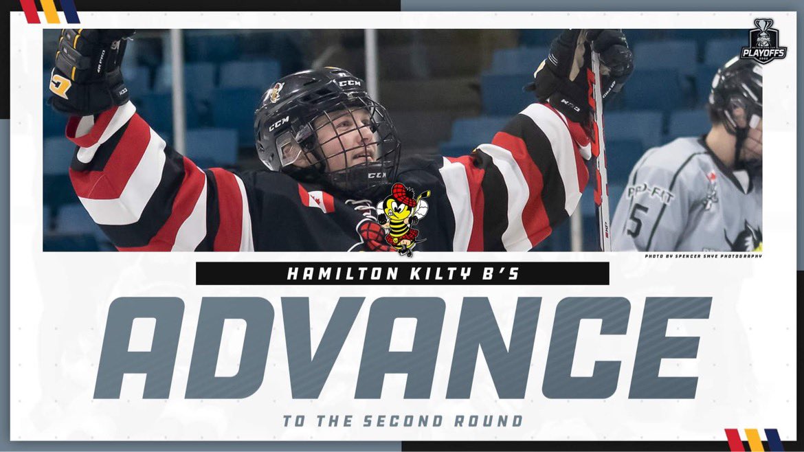 GOHLHockey's tweet photo. Congratulations to the @HamiltonKiltyBs who are moving on in the #GOJHL playoffs with a 4-0 series win over Niagara Falls.
#SutherlandCup2022 https://t.co/ArMVcJ1HhX