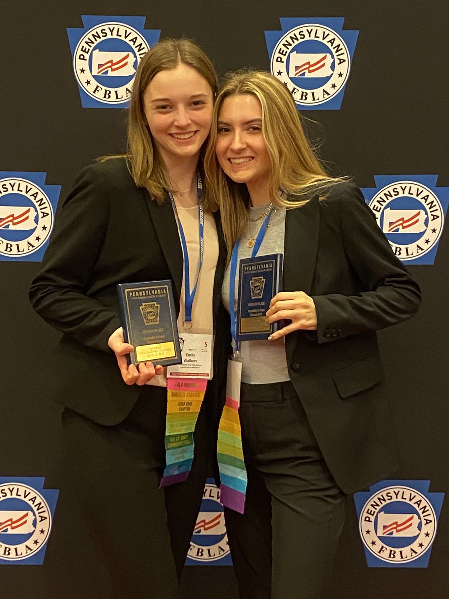 Congratulations to Hannah &amp; Emily for their 7th place finish in Hospitality &amp; Event Management at the PA FBLA SLC!