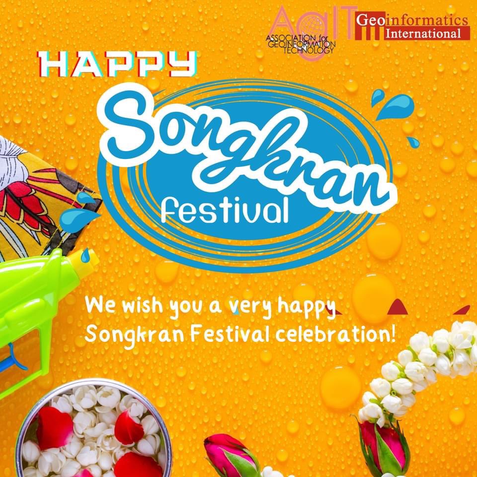 EGeoinfo's tweet photo. May this Songkran bring you immense joy. 
Wishing you all the Happiest Songkran!
Happy Thai New Year! #Songkran  #geoinformatics #gis #thainewyear https://t.co/QuK2bAL3mD