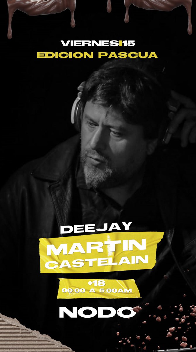 PASCUAS EN EL CLÁSICO 🍫🐓
Te esperamos con una noche llena de regalos y sorpresas para festejar las pascuas juntos. 
@martincastelaindj en consola, haciendo su debut en el clásico para ponerle todo el cachengue a la noche. 
#NodoOnada