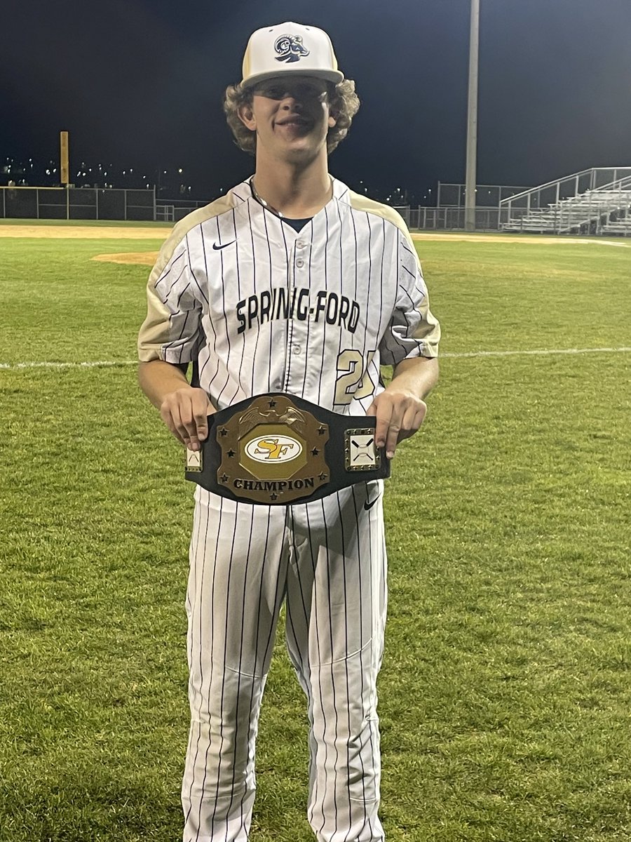 SFRamsBaseball's tweet photo. Rams win 10-0 behind Garrett Wible’s no hit performance on the mound. Jake Books gets the 🐐 chain for going 4-4 with a HR and 3B. McNelly and Swanger chip in 2 hits apiece.

Next game: Thursday @ Phoenixville, 4PM https://t.co/guRXy5cVKd