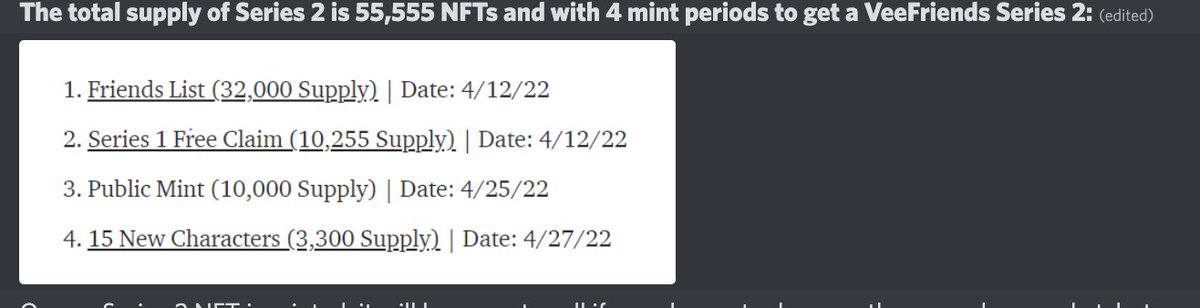 WL mint starting within next 3 hours. Hugh supplies <a href="/veefriends/">VeeFriends</a> this is gonna be interesting