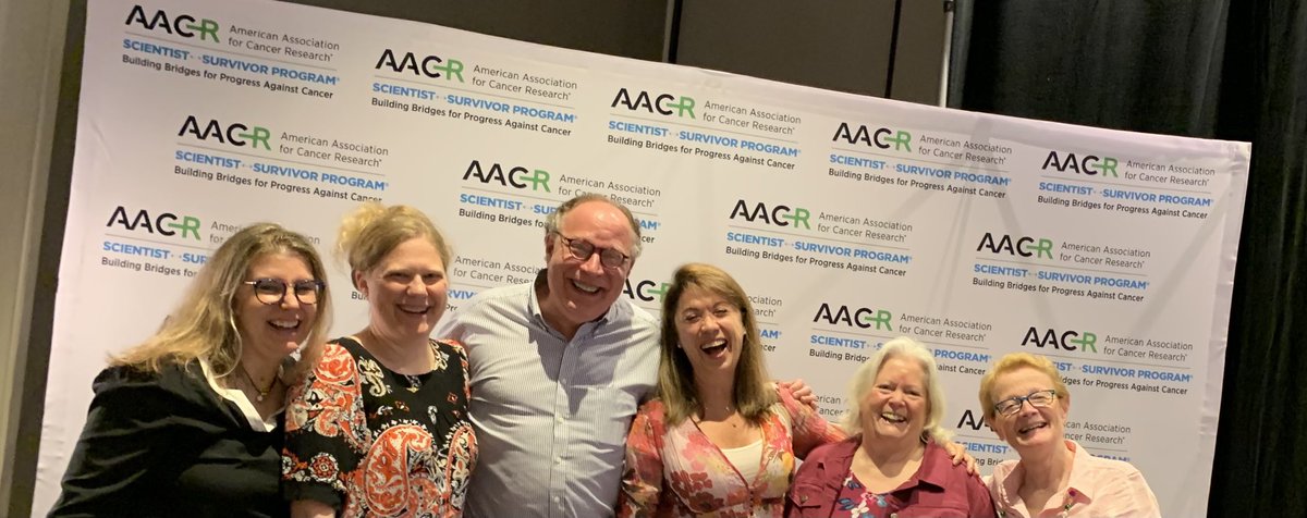 Our happy and talented group at the Scientist-Survivor Program. #aacr22 #aacrssp ⁦@debsetu⁩