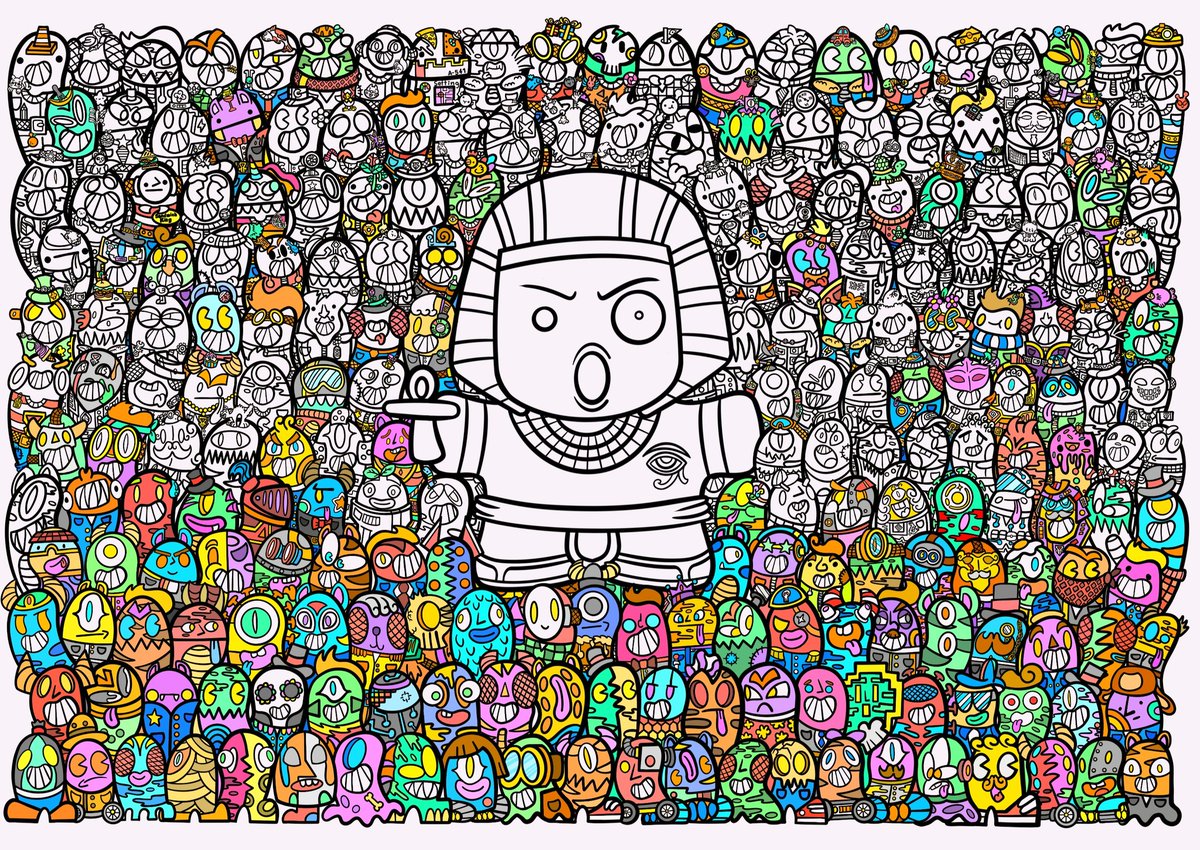 Hello, I'm coming to update my monster coloring. But is this type of drawing called a doodle or not, please tell me.😘😘

#NFTTHAILAND #NFTCommmunity #NFTKids #NFTJapan #NFTcollections #Nftarts