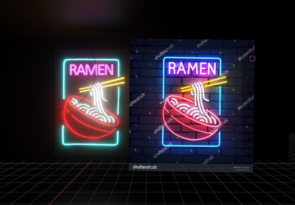 RabidDoh's tweet photo. Put myself to the test learning from that IanHubert tutorial to make a ramen sign using a reference photo, and adding a bit of noise to the emissions. If you look at some of the bts images, you'll see a comparison to my render and the stock image I referenced. https://t.co/uLdOjx5K7O