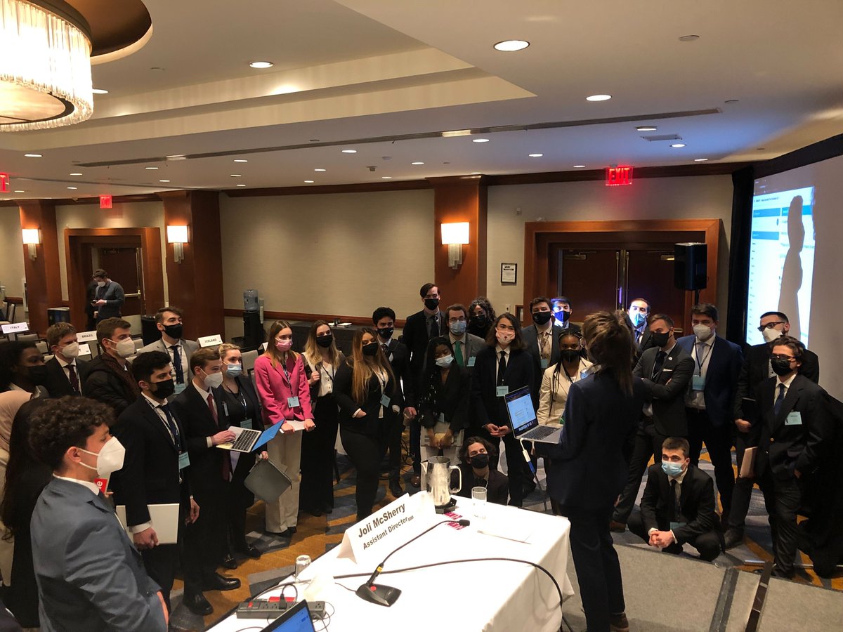 TheOfficialNMUN's tweet photo. As day 3 of #NMUNNY2022 Week B comes to a close, we have seen some incredible amounts collaboration and we would like to applaud the inclusivity seen on this day! #futuredelegates #inclusivity #EmergingResilient https://t.co/4jdvPxTGBF