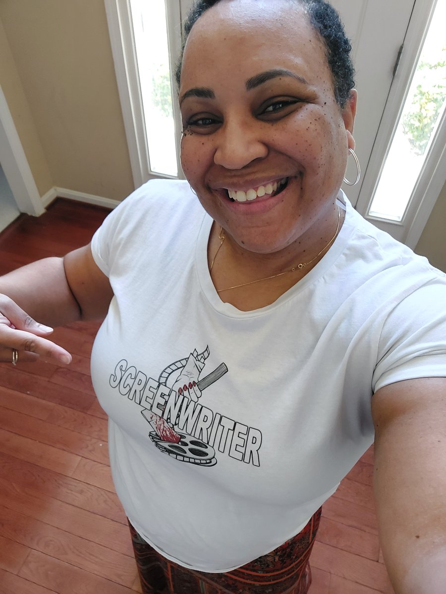 LMarieWood1's tweet photo. I am so excited to announce that my short screenplay, Elevator, and my feature length screenplay, Inexorable, both took home trophies at Nova Fest! I am so excited!  Holy cow! HOLY COW! I wore my lucky shirt today...yes I did. #amwritingscreenplays #horror @LOHFiction @SNHUalumni https://t.co/3MNCBzD4G1