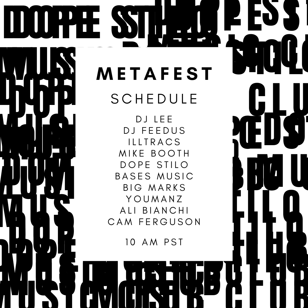 STILOWORLD's tweet photo. TOMORROW’S MUSIC NFT LINE UP! 
METAFEST tomorrow will be our Biggest yet.
https://t.co/DHRaFfvrQ8 
1PM NY/MIA🇺🇸
-LIVE MUSIC 
@alibianchimusic
 
@DopeStilo
 
@basesmusic 
 
-COMEDY 
@tinyymarks
 
@YoumanzC 

-ART GALLERY 
@ahchoen 

@milindsinh1804
 
-POKER/GAMES
@Fallen_nfts https://t.co/1DOR9tIZmL