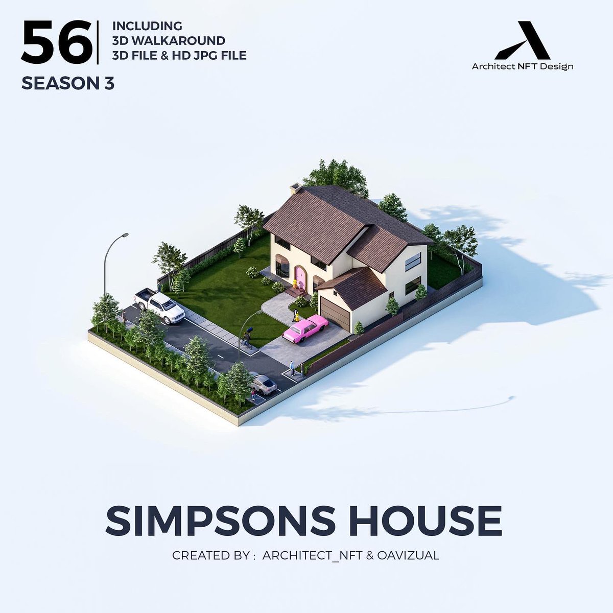Architectnft_'s tweet photo. Hello #PortfolioDay Take a look at our 3D NFT art here. Owner of these NFTs will be able to walk around the houses like in video games! 😁🏡

#metaverse #architecture #NFTCommunity #nftart https://t.co/WYEh8MMLUY