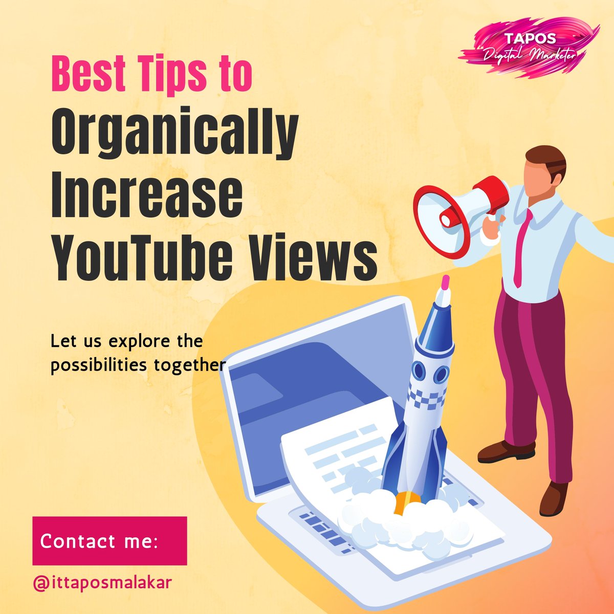 taposmalakarr's tweet photo. 👨‍💻Best Tips to Organically Increase YouTube Views🔥

#youtubemarketing #youtube #youtubeviews    #Chelsea #PortfolioDay #RMACHE #NationalPetDay #ChampionsLeague #RMACHE #UCL #Villarreal https://t.co/8xjjViZqIk