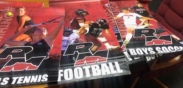 RMAthletics's tweet image. Campus Branding update: Thank you to Mr. Gratzl's students for the design and creation of our campus light-pole banners. Celebrating our athletes of the present and recognizing those athletes of the past throughout campus. #StudentDesign #StudentCreated #TheRedMtnWay