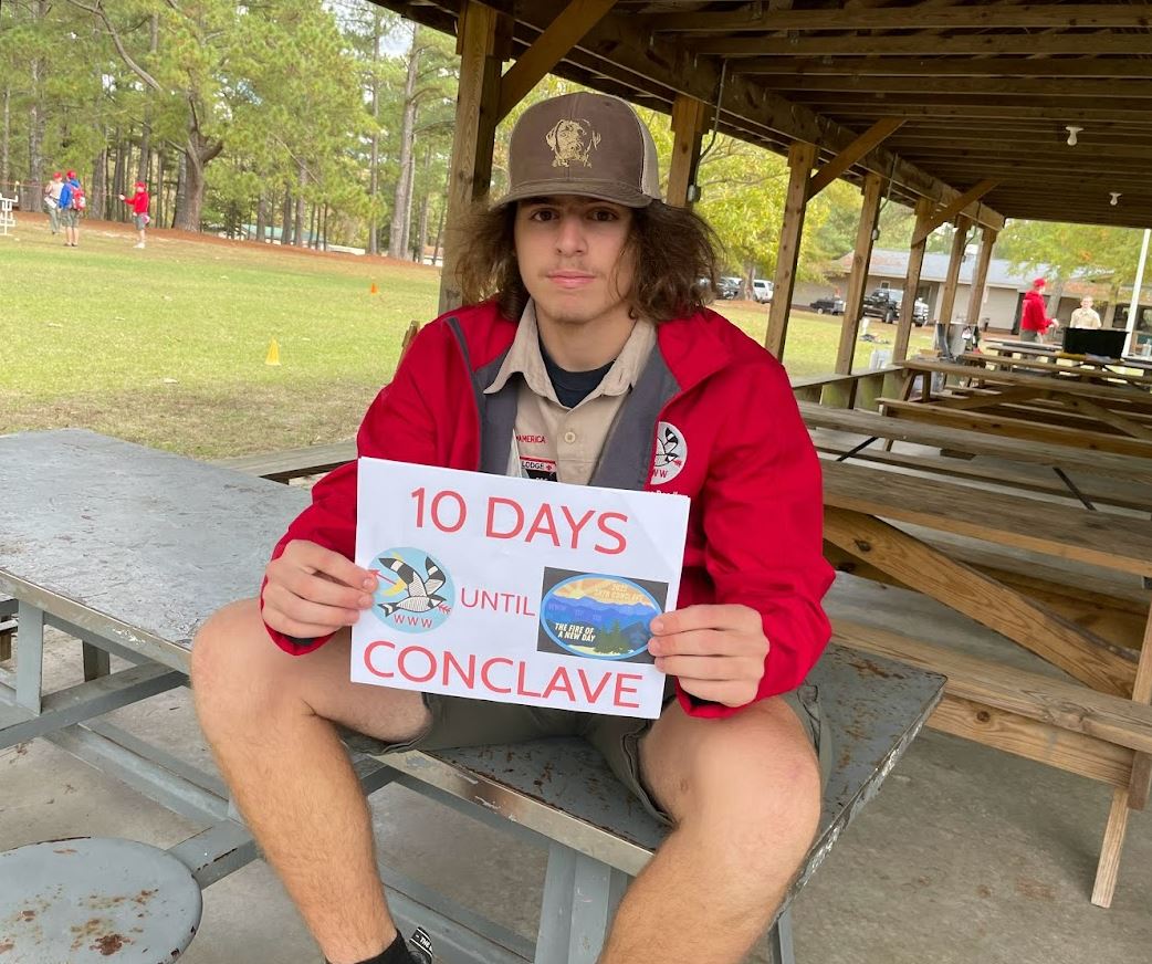 10 DAYS! We repeat, 10 DAYS until Conclave. As part of the host lodge, Nayawin RaR Chief John Ross would hate if you couldn't make it out to Camp Tuscarora. Don't let him down, go to sr7b.org/conclave to register this instant! #oasr7b