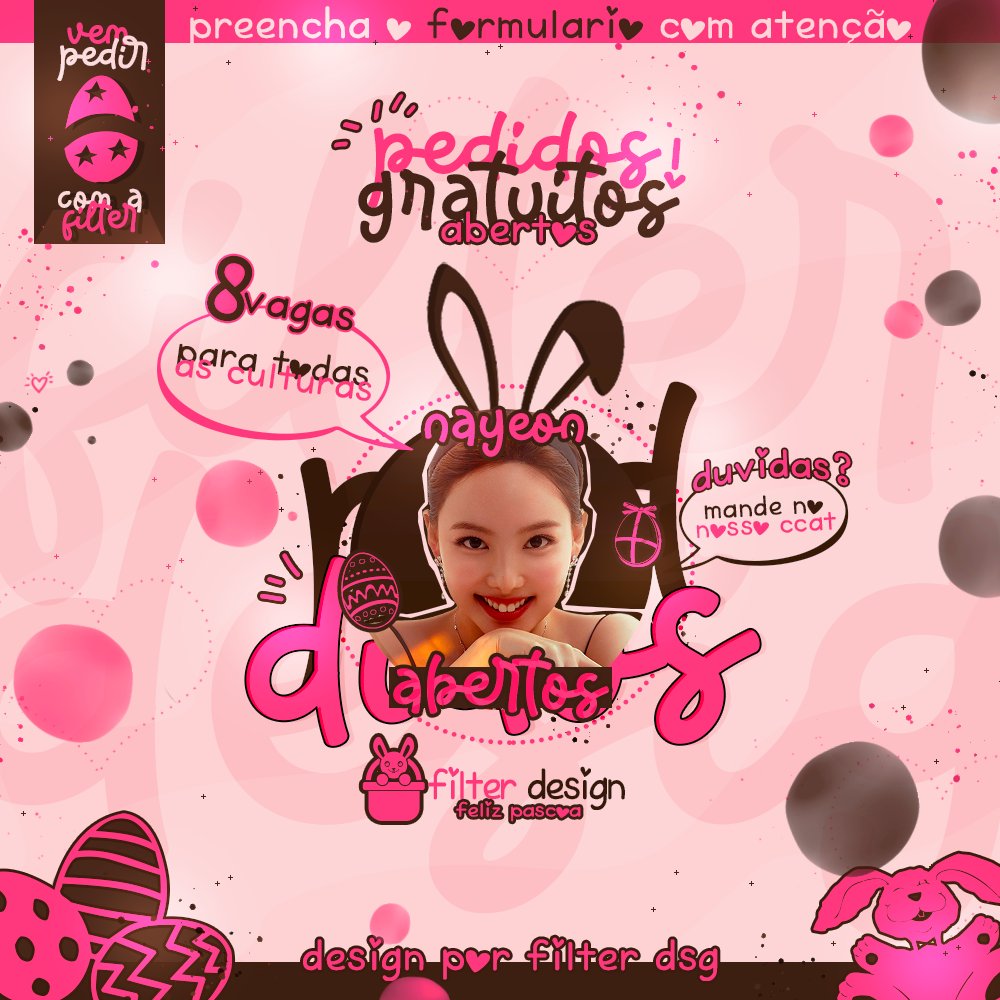 Filterdsg's tweet image. — PEDIDOS ABERTOS 🍥

• Todas as regras estão na descrição do formulário!
• 6 vagas para cultura asiática e 2 para cultura não asiática 
• Preencha o formulário com atenção!

Formulário: docs.google.com/forms/d/1zBL5E…