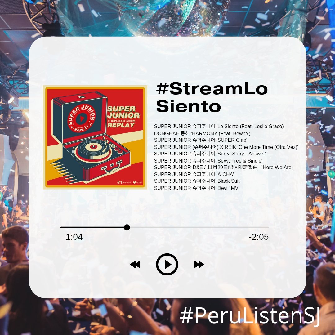 NochesconSuJu's tweet photo. ELF 💙
Sigamos!!!
De la playlist que le tocó a ELF de Perú, cuál es tu canción favorita?
Acá te dejamos otra lista por si no puedes hacer stream manual.

📌https://t.co/gvCmc282yg

@SJofficial 
#StreamLoSiento
#ELFStreamBattle 
#PeruListenSJ https://t.co/e6muhJyRGX