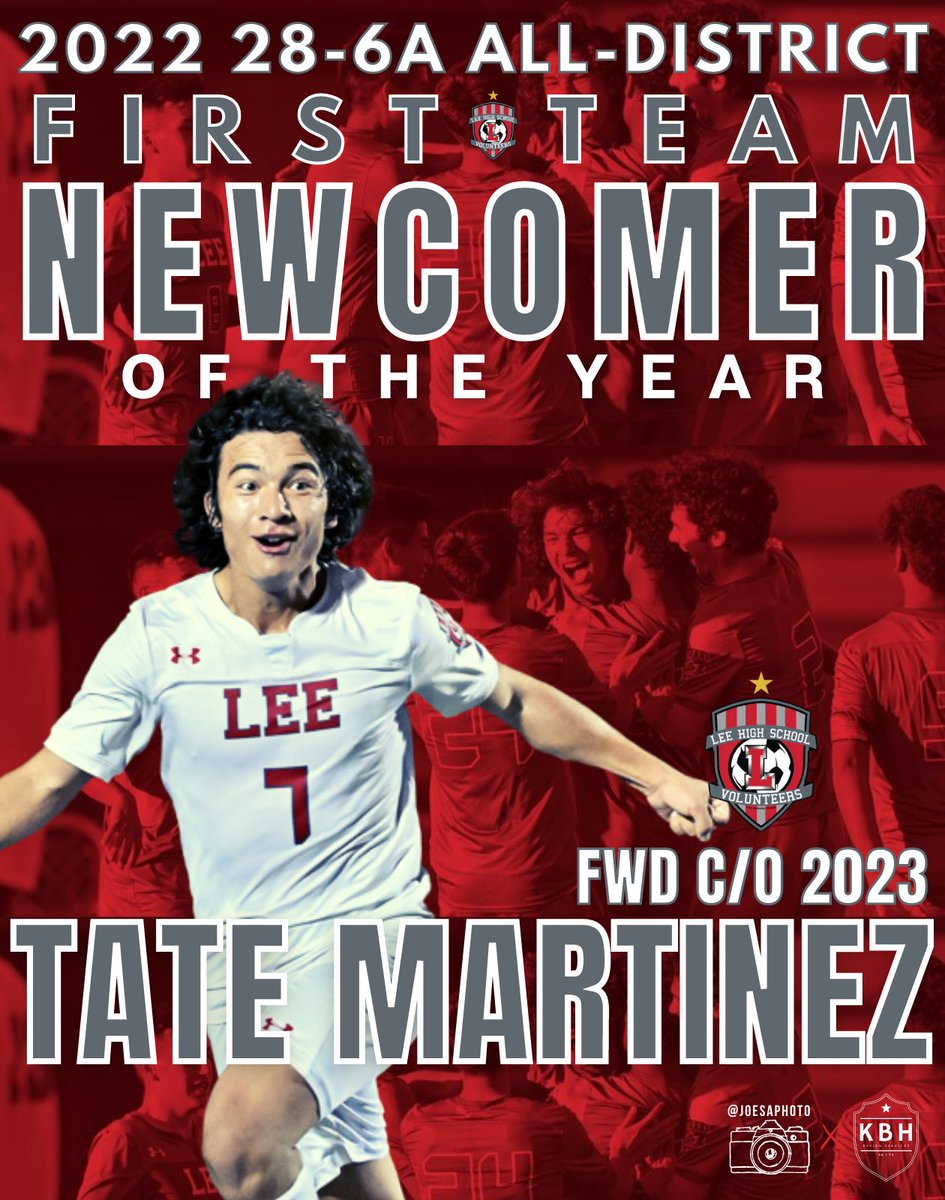 HUGE CONGRATS to Junior Forward and [newest] Captain, <a href="/tatejmartinez/">Tate Martinez</a> - for earning 1st Team All-District &amp; being selected as NEWCOMER OF THE YEAR for the 2021-2022 season! 👏🏼👏🏼 His effort and intensity is UNMATCHED 🤯 We are so proud of you! #GoVols #TXHSSOC
