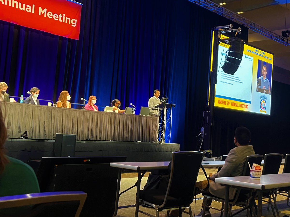 DatalysCenter's tweet photo. Job well done Dr. Chandran on discussing the challenges female athletes face after leaving collegiate athletics! He advocates for formal transition resources to promote adaptive transition from sport. #TheAMSSM (1/4) https://t.co/T37Ml6wFk3