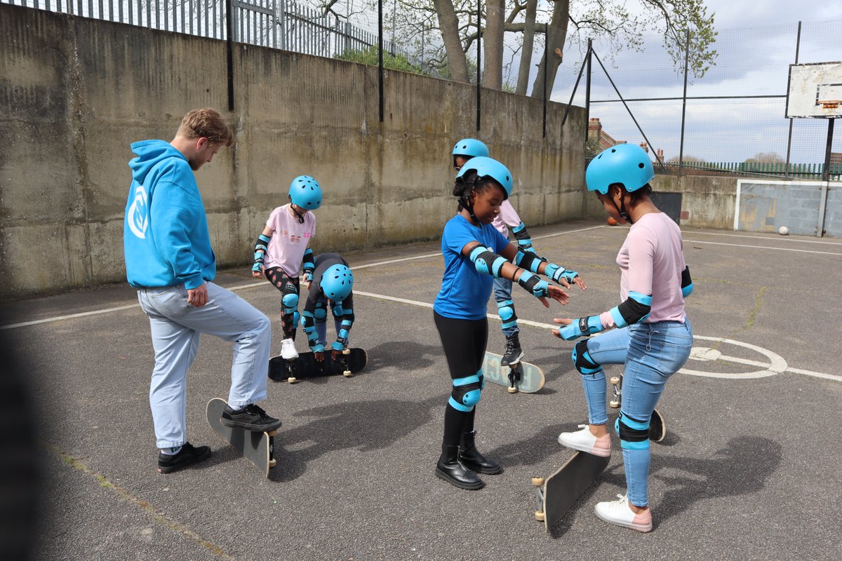 It's been amazing to welcome our young people to our Easter Holiday Playscheme and HAF programme.

Thank you to Skates &amp; Ladders for joining us yesterday and teaching our young people new skateboarding tricks🛹

We really enjoyed having you with us!

#Croydon