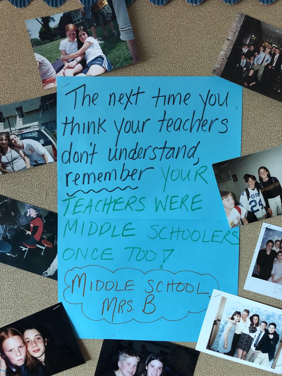 LeeIRaymond's tweet photo. @SramsJdh @DickinsonNews @DICKINSON_MYP @teamredclay Mrs. B’s perfect way to remind her students she understands! #Buildingrelationshipswithstudents https://t.co/5iVmuN8q4E