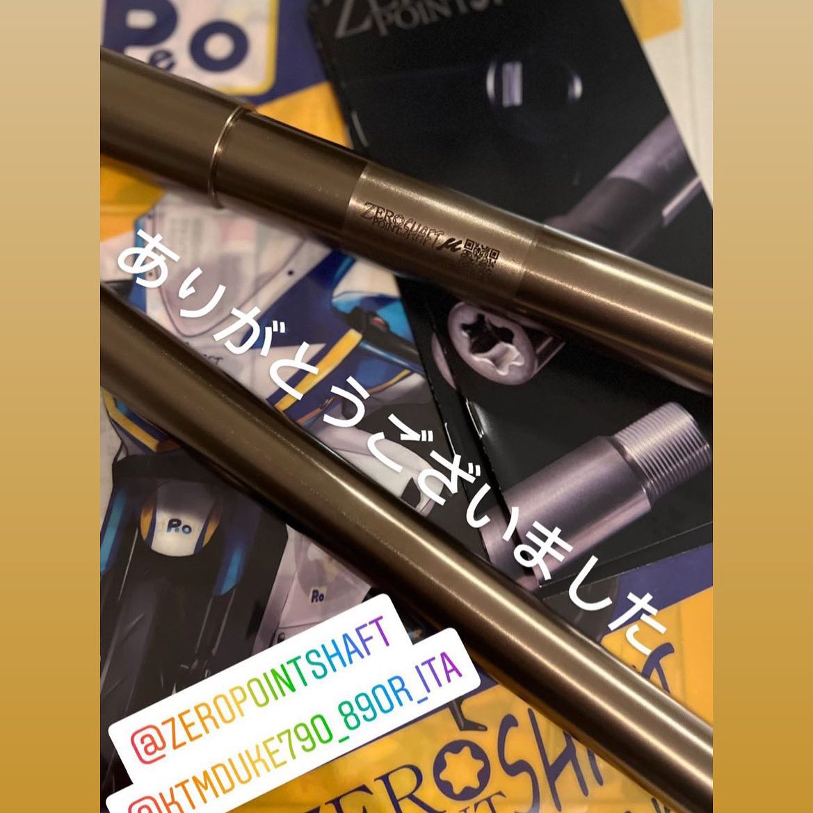 zeropointshaft's tweet photo. 無事にイタリア ローマに製品がとどきました😀
#zeropointshaft #krmduke790_890_ita #peo #zeropointshaftμ #zeropointlink #zeropointultimate https://t.co/RHZkib3ovC