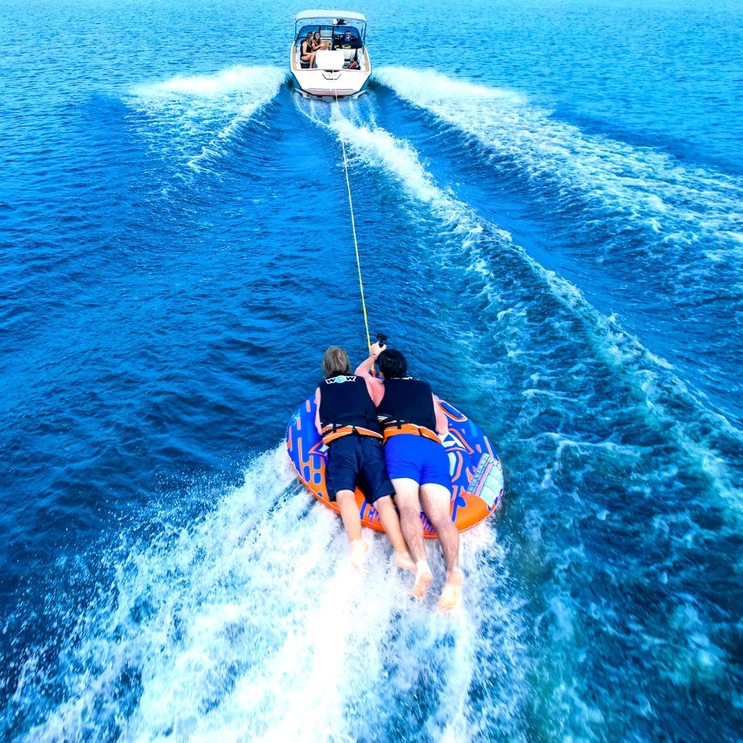 Is two really better than one? Find out for yourself on our NOVA 2-person towable! Strap on solo or bring your bestie, and slide into summer on the lake!

#TowableTuesday
