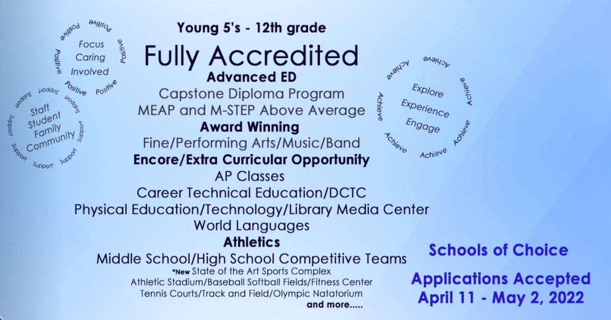 douglas_mentzer's tweet photo. Tuesday Talk: Trenton Public Schools have opened a limited Schools of Choice Program for 22/23. This program is open to students who reside in Wayne and adjacent counties! Academics, Athletics, and Opportunity! SAY YES TO TRENTON PUBLIC SCHOOLS! #yes2tps https://t.co/19kPoPN7Me
