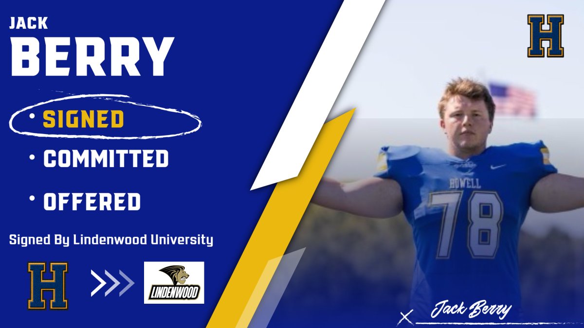 FHVikings's tweet photo. Congrats to Jack Berry on his decision to further his education and football career at Lindenwood University. #HowellSigned https://t.co/i5P1E2Xhid