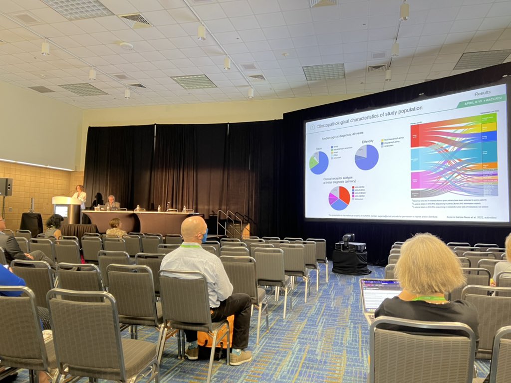 Adrianvlee's tweet image. Fantastic talk from Susana Garcia-Recio from @UNC_Lineberger on the @BCRFcure AURORA breast cancer metastasis project. Happy to lead the DCC for this work @UPMCHillmanCC @MageeWomens @psclive @PittCRC  @DBMI_Pitt #AACR22 #bcsm