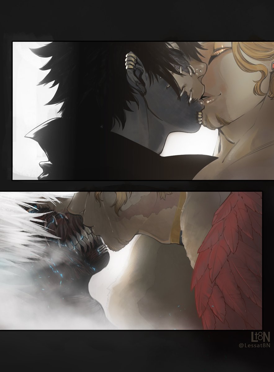 LessaT8N's tweet photo. последний поцелуй💔

#bnhaspoilers #BNHA #dabihawks https://t.co/Mt5YdAsxhq