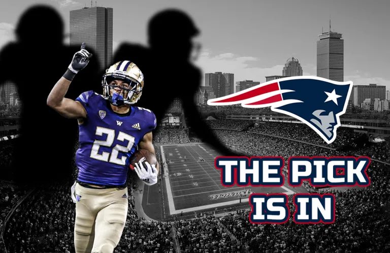 TPortalCFB's tweet photo. The Pick Is In &amp; this time we’re hoping to make New England Patriots fans happy 😁

- @Blutman27 raves about Trent McDuffie
- special guest @Sam_Federman also drafts a CB at 21 👀
- @AndrewsterMN calls his shot with a WR on Day 2 of the Draft

Read Here! - https://t.co/ouBwHxiz8X https://t.co/4tWjOlR2Z7