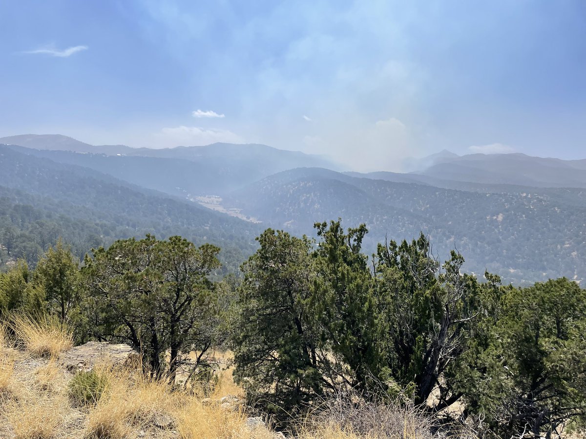 WroteElizabeth's tweet photo. New wildfire start in Nogal Canyon in Lincoln National Forest this afternoon in very windy conditions. @NMFireInfo #NMwx #NMFire https://t.co/ToLFIRHyBf