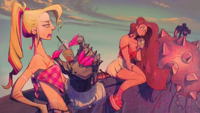 Hellooo #PortfolioDay! I'm Dinah, I'm a Character Designer &amp; Vis Dev artist looking for work in both TV or Feature this May ✨ Exp. at WB, 6Point, &amp; more. I adore color, drama, and unique styles, let's get in touch! 😁👋

🌟https://t.co/NyCZSE1WJo 
🌙 dinahkalaha@gmail.com 