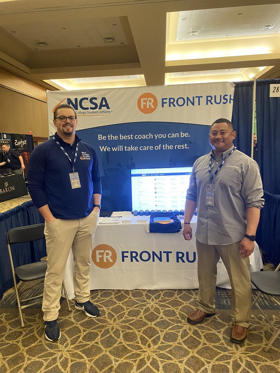 CoachSnik_NCSA's tweet photo. Convention #2 is underway! @NJCAA coaches and ADs, stop by booth 29 in the convention hall to learn more about how @ncsa and @FrontRush can support in your programs recruiting efforts! #NCSA #FrontRush #NJCAAConvention #Recruiting https://t.co/a9SaZzm3R8