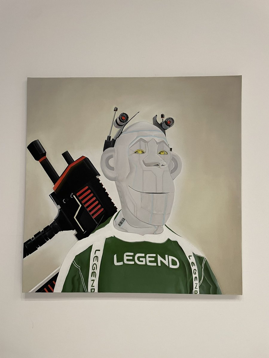 Thank you 😊 #AmoArtist for this amazing #oilpainting of our #Mekadegen #89 <a href="/MekaApe/">Meka Ape</a> 🧨#NFTCommunity #ETH  #BTC #ICP