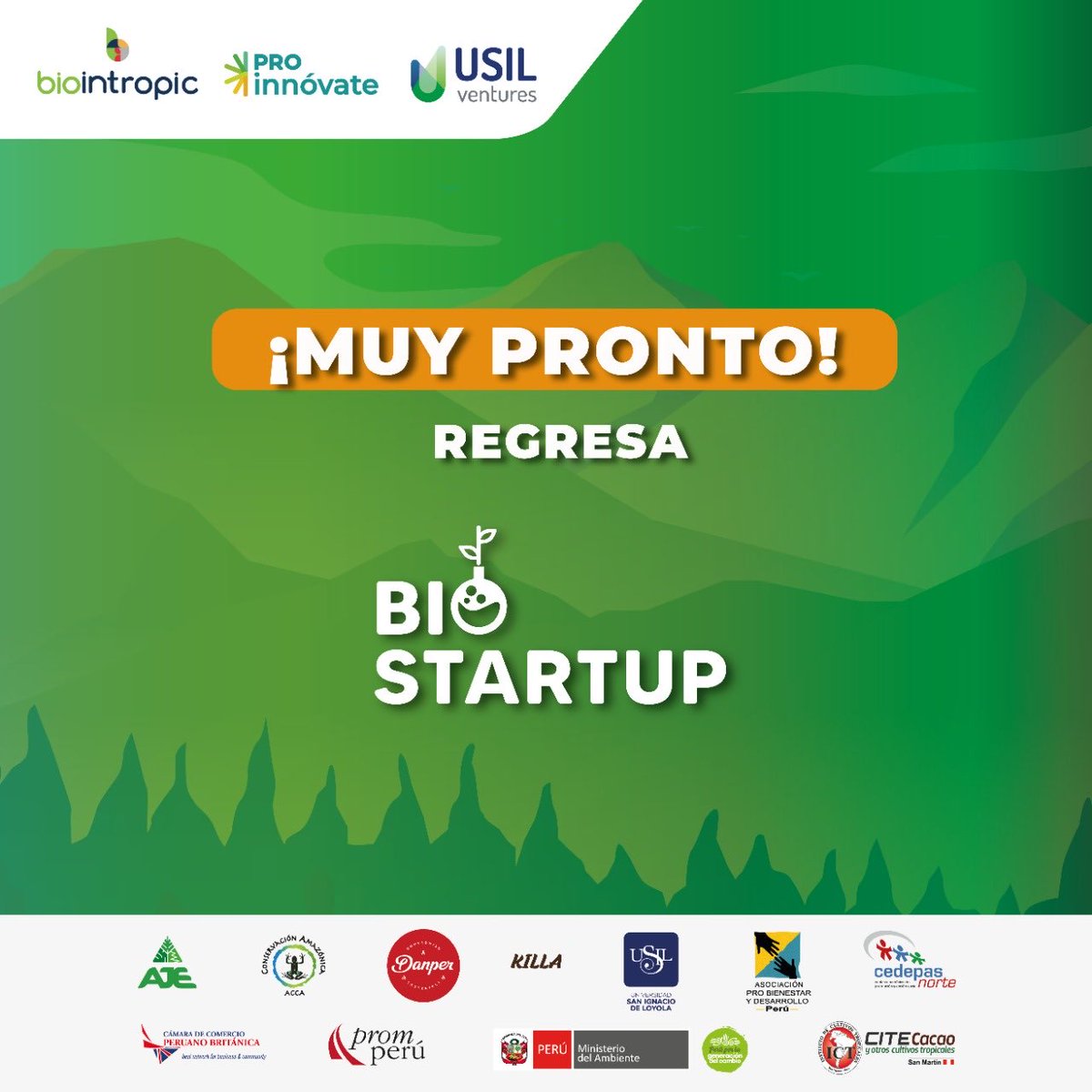 usil_ventures's tweet photo. #Emprendedores 🚀
¡Muy pronto estaremos anunciando una nueva convocatoria!
🙌 Entérate en nuestras redes todo lo que trae #BioStartup este 2022. https://t.co/Y2wYj9t4zk