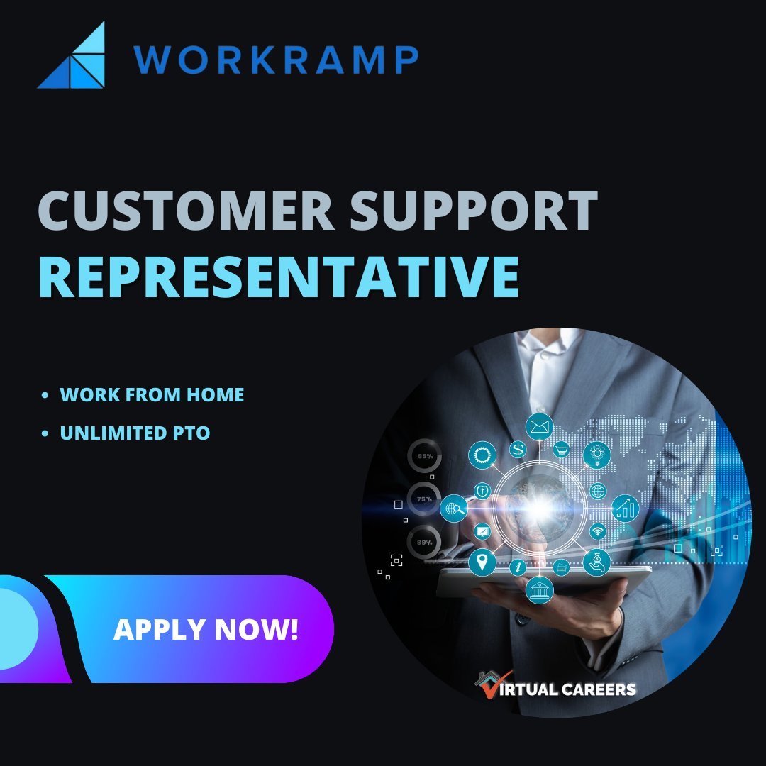 career_virtual's tweet image. Workramp is looking for a Customer Support Representative!
Click here to start your career: virtual-careers.com/job/customer-s…

#Workramp #virtualcareers #workfromhome #jobhunting #jobopportunity #jobsearch #jobhiring #jobopening #applynow