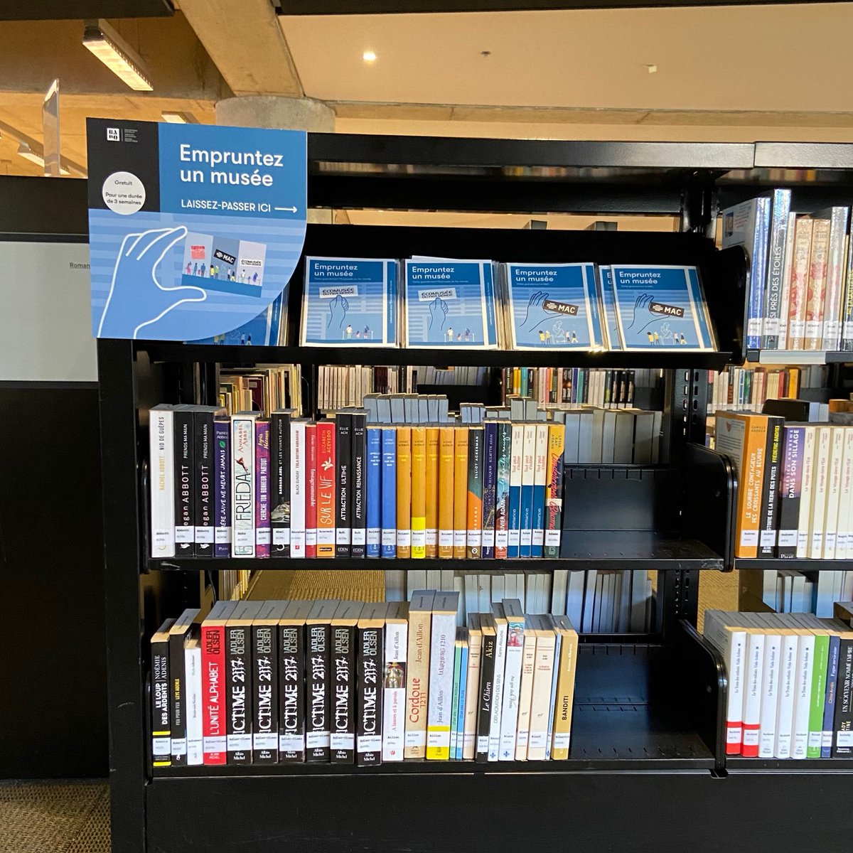 « Empruntez un musée » est de retour! Visitez les musées participants gratuitement en réclamant un laissez-passer à la Grande Bibliothèque grâce à votre abonnement. 🤩 banq.qc.ca/services/pret/…