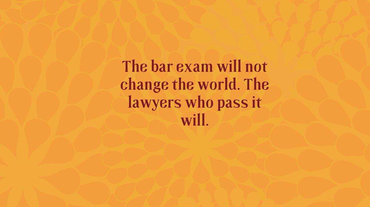 takeonbarexam's tweet image. What will you do with your law license? How will you rock the world?

Come find me at bit.ly/3Kw6NMR

#BarExam #PassTheBarExam #LiveYourBestLife #LearnTheRules #BarPrep #MindsetMatters #PositivityMatters
