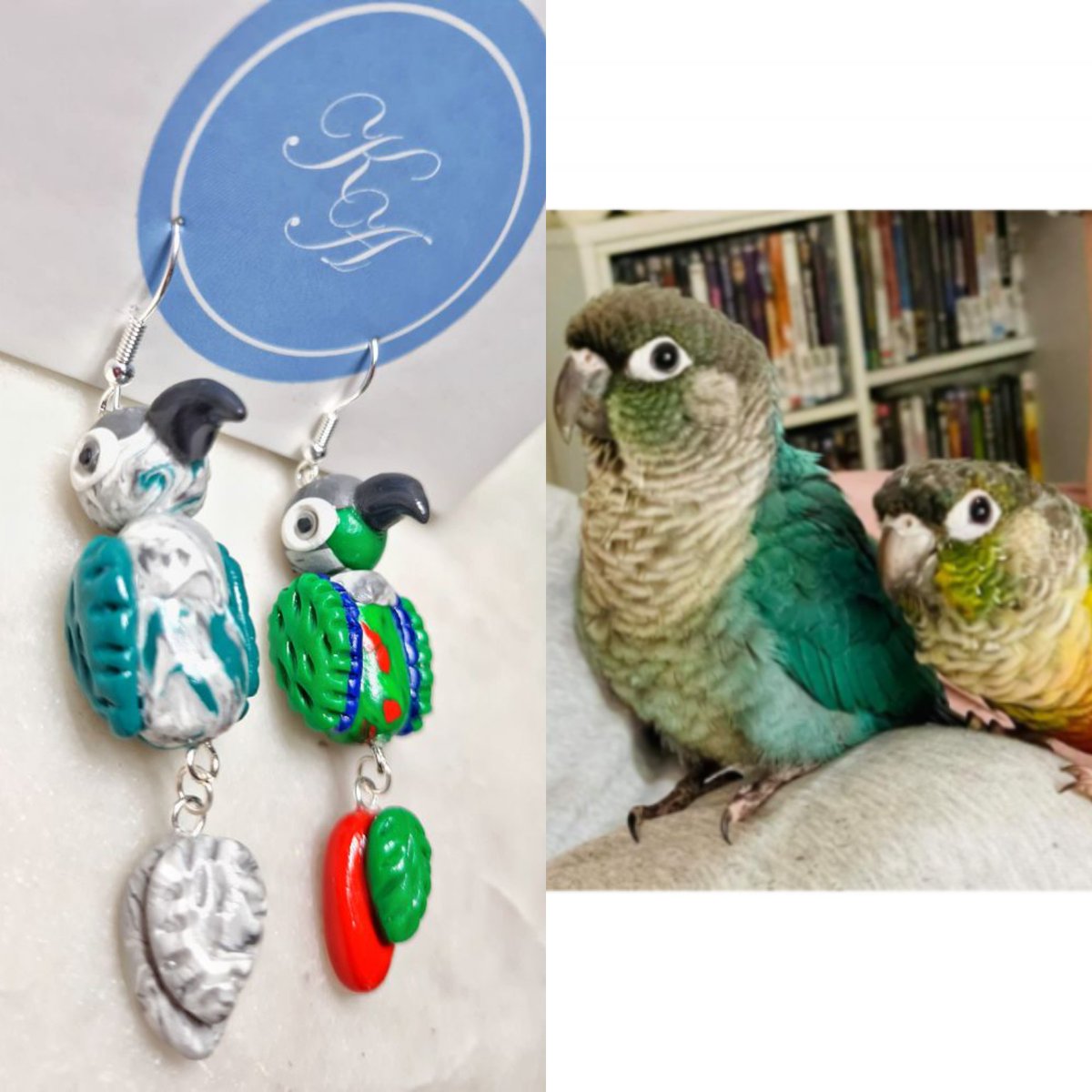 It goes without saying, I absolutely adore custom orders 🥰 

 #polymerclayearrings #polymerclaycreations #handmadebrisbane #greencheekedconure #turquoiseconure #brisbanehandmade #brisbanesmallbusiness #smallbusiness #polymerclay