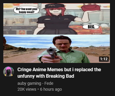 Anime memes but replaced with Breaking Bad 