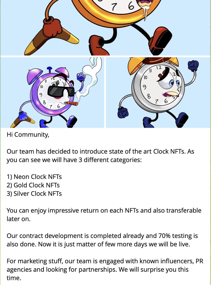 #C24 is disrupting NFTs ecosystem by introducing State of the Art NFTs with lifetime reward utility.

app.cx24.io

#C24 #Clock24 #CX24 #CMC #CG #Binance #BNB