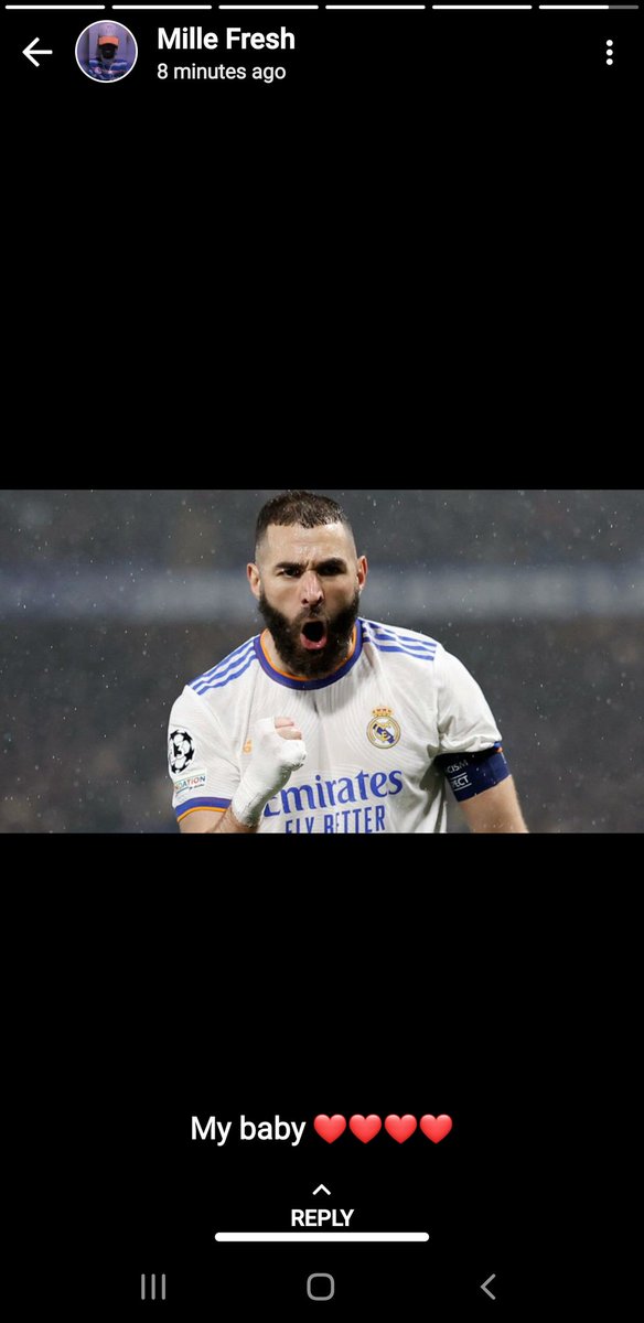 Desiremaxwell12's tweet photo. BENZEMA
 THE CURE FOR NOISE POLLUTION #Benzema #RealMadrid #Chelsea https://t.co/p9rhw2zMSK
