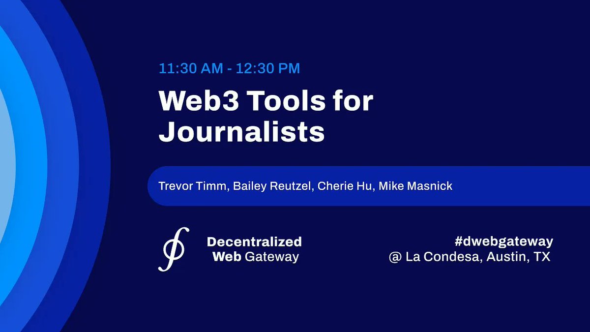 FilFoundation's tweet photo. #Web3 will mean big changes for journalism ✍️ Check out this #SXSW2022 #DwebGateway video to learn the tools, techniques, and models journalists can use to adapt to the #decentralized internet https://t.co/Yi8kCMiKUg https://t.co/CiqxCSUcNK