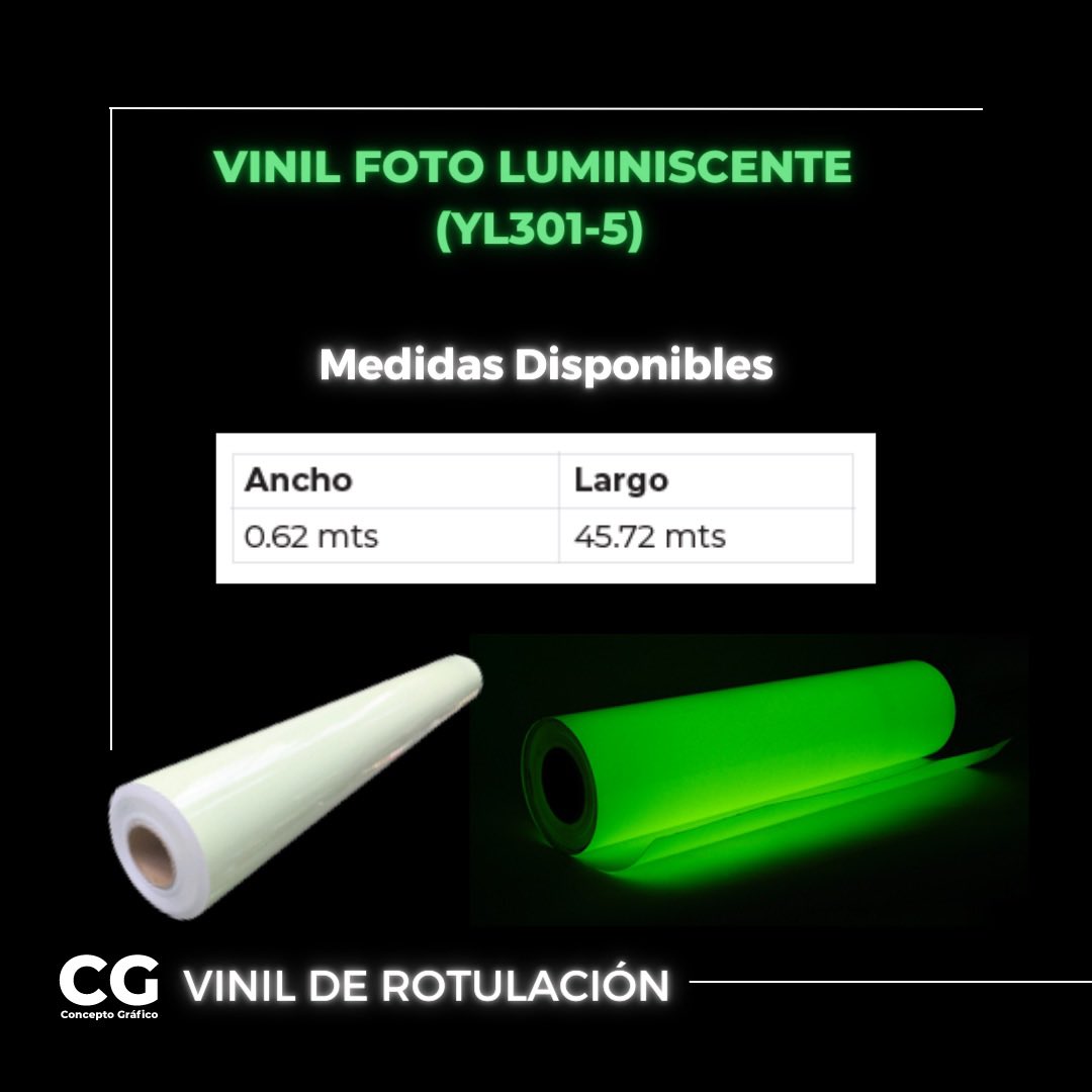 ConceptoGrafmx's tweet photo. Viniles fotoluminiscentes, 5 horas de brillo.
Emite un brillo color verde amarillo inmediatamente después de que se apagan todas las luces 🔰✳️.

🖥 https://t.co/0I3eSBgV7q

#conceptográfico #artesgraficas #insumos #diseñografico #publicidad #viniles #rotulacion #decoracion https://t.co/VMSoyzj1RX